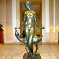Classic Design elegant roman life size bronze nude woman lady sculpture
